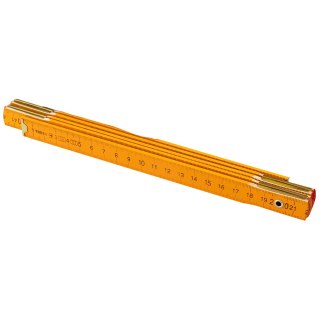 Miara składana drewniana 1 m, żółta