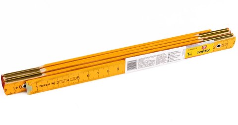 Miara składana drewniana 1 m, żółta