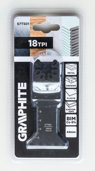 Brzeszczot do urządzenia wielofunkcyjnego, do cięcia wgłębnego, BIM Co 8%, 44 mm