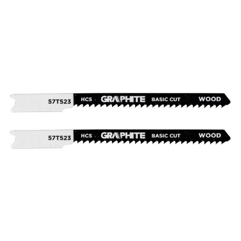 Brzeszczot do wyrzynarki, 12 TPI, HCS, uchwyt typu U, 2 szt., cięcie krzywoliniowe