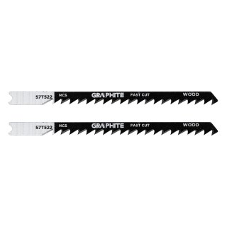 Brzeszczot do wyrzynarki, 6 TPI, HCS, uchwyt typu U, 2 szt., cięcie krzywoliniowe, szybkie cięcie