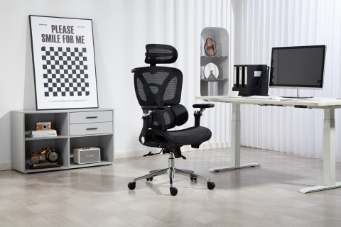 Activejet Fotel biurowy Ergonomiczny YK848 czarny