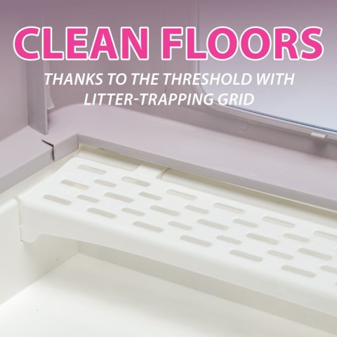 FERPLAST SAHARA TOILET GREY PINK kuweta dla kota