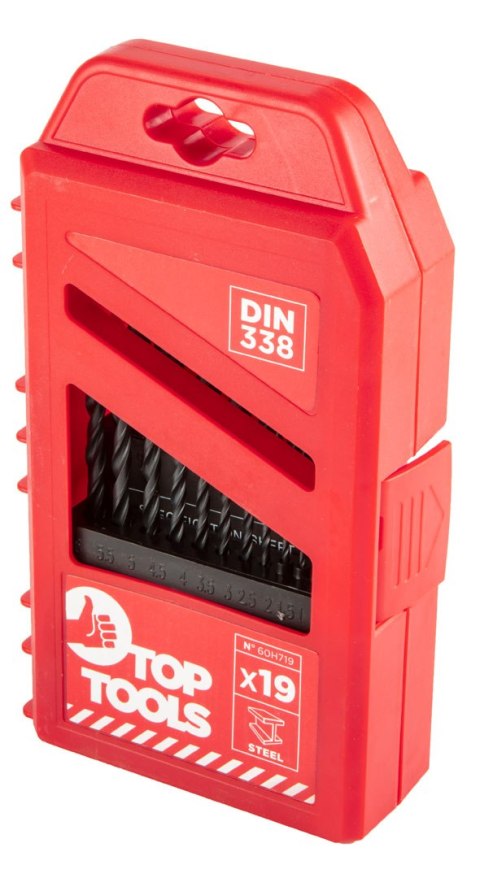 Wiertła do metalu HSS, 1.0-10.0 mm, zestaw 19 szt.