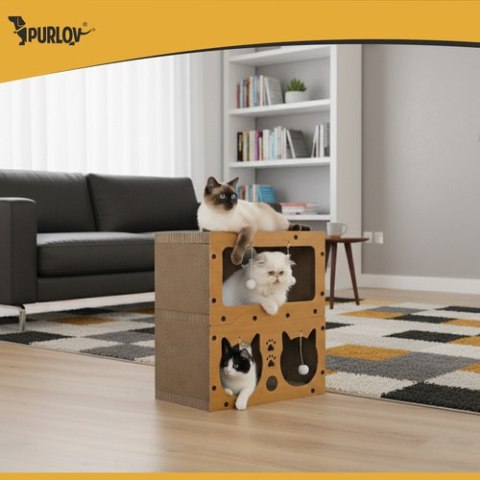 Drapak dla kota - dwupiętrowy domek Purlov 27017