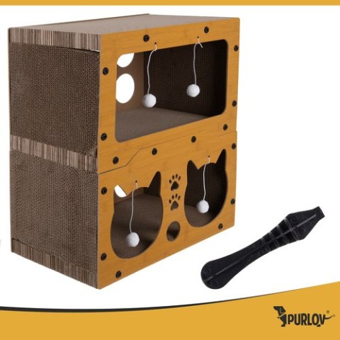 Drapak dla kota - dwupiętrowy domek Purlov 27017