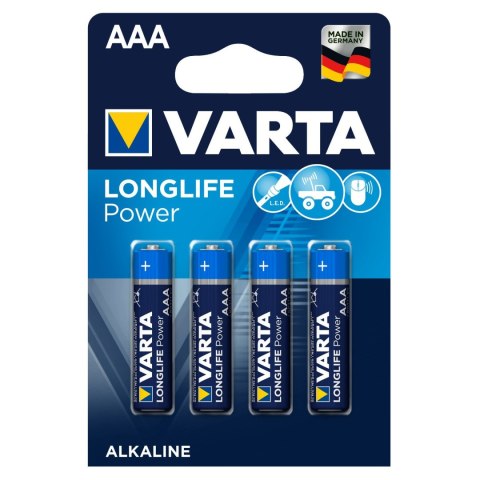 4x bateria R-03 R03 AAA 1,5V alkaliczne Varta Longlife Power
