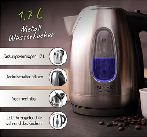 AD 1223 Czajnik metalowy 1,7 l