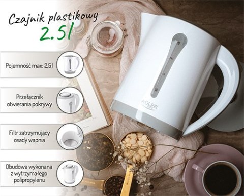 AD 1244 Czajnik plastikowy 2,5 l