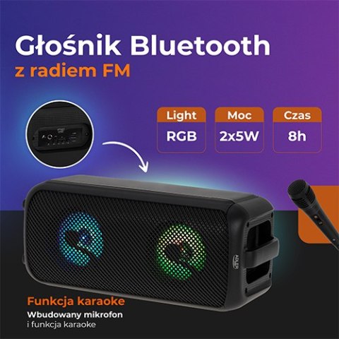 AD 1903 Głośnik bluetooth z radiem / funkcja karaoke