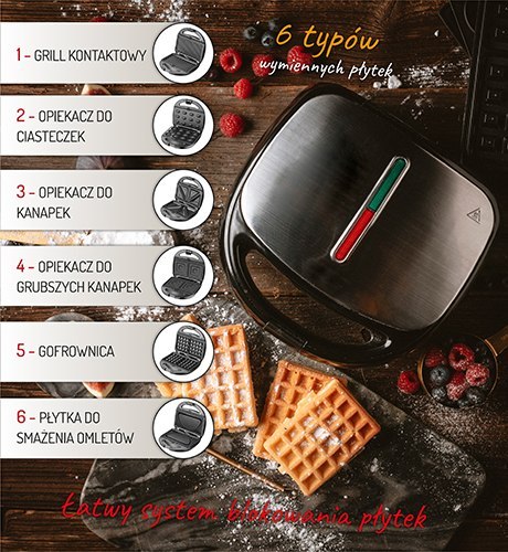 CR 3057 Opiekacz do kanapek 6 w 1