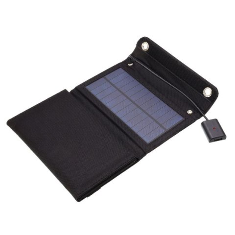 Ładowarka solarna turystyczna panel słoneczny 14W podwójne USB wyjście 5V/2.1A