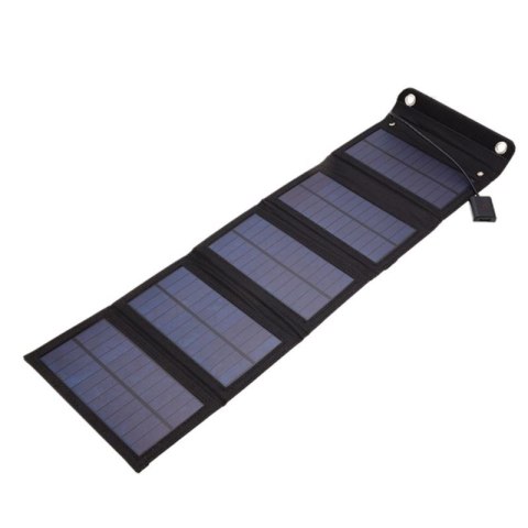 Ładowarka solarna turystyczna panel słoneczny 14W podwójne USB wyjście 5V/2.1A