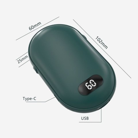 OGRZEWACZ DŁONI USB-C 2400 mAh 35C, 42C i 55C