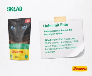 JOSERA Multipack - filet z kurczaka, kaczka, łosoś - mokra karma dla kota - 6x70 g
