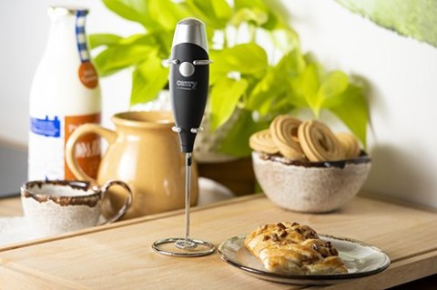 CR 4501 black Spieniacz do mleka z mieszadłem i stojakiem