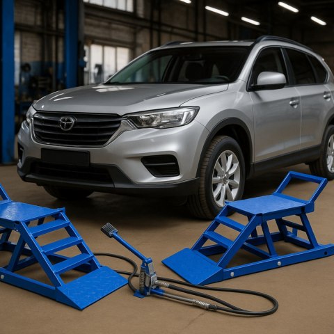 Najazdy hydrauliczne rampy samochodowe 2720 kg regulowane 16 40 cm suv