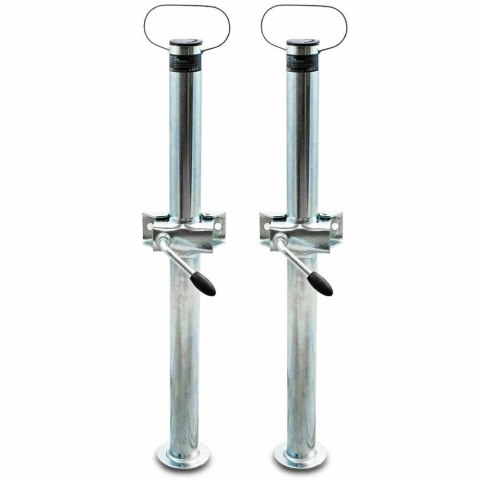 Podpory do lawety i przyczepy z blokadą zestaw 2szt stalowe 1000kg 70cm