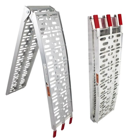 Rampa aluminiowa składana 228 cm 340 kg antypoślizgowa transport motocykli