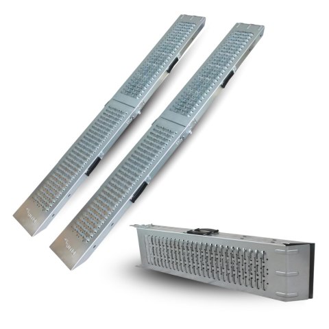 Rampy stalowe składane 180 cm 400 kg najazd motocykl kosiarka quad 2 sztuki