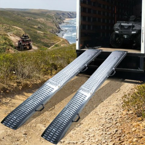 Rampy stalowe składane 180 cm 400 kg najazd motocykl kosiarka quad 2 sztuki