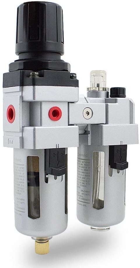 Reduktor ciśnienia z filtrem sprężonego powietrza 1/4" manometr