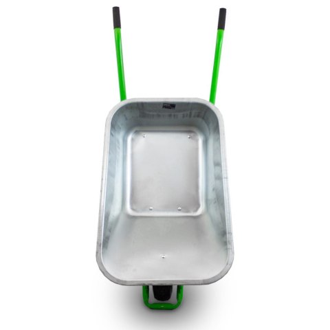 Taczka ogrodowa 100l 250kg stalowa ocynkowana koło pu pełne wytrzymała