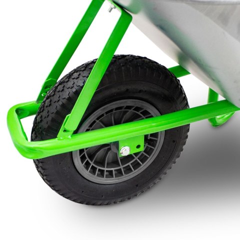 Taczka ogrodowa 100l 250kg stalowa ocynkowana koło pu pełne wytrzymała