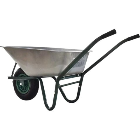 Taczka ogrodowa budowlana 100L 250kg stalowa koło pompowane wygodne uchwyty