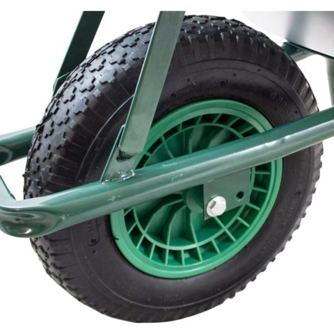 Taczka ogrodowa budowlana 100L 250kg stalowa koło pompowane wygodne uchwyty