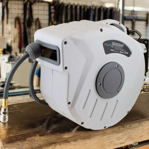 Wąż pneumatyczny na zwijaku automatyczny bęben 20m 1/4" do kompresora