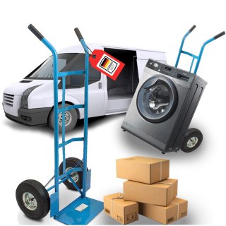 Wózek ręczny transportowy 200 kg stalowy koła pneumatyczne magazyn ogród