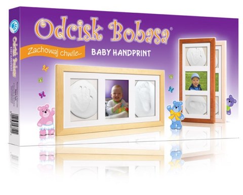 ND19_OB-10 Odcisk Bobasa - ramka z glinką - brązowa