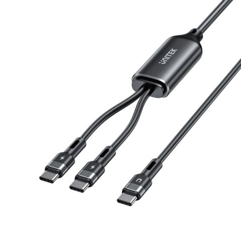 UNITEK KABEL USB-C 2W1 PD 100W SILIKON 1,8M