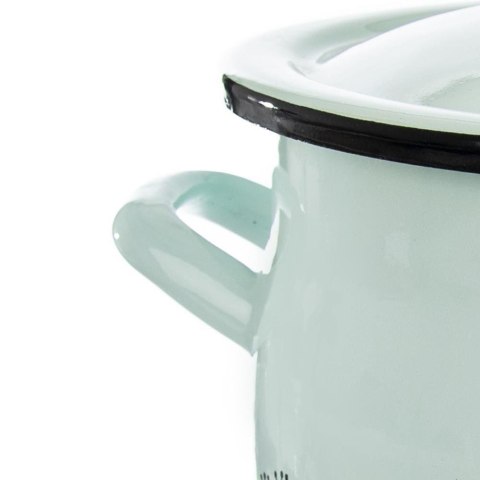 Garnek Emaliowany 2,3 L ORION Zielony LOUKA 16 cm z Pokrywką