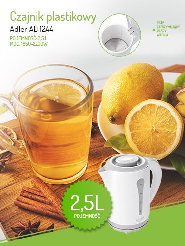 AD 1244 Czajnik plastikowy 2,5 l