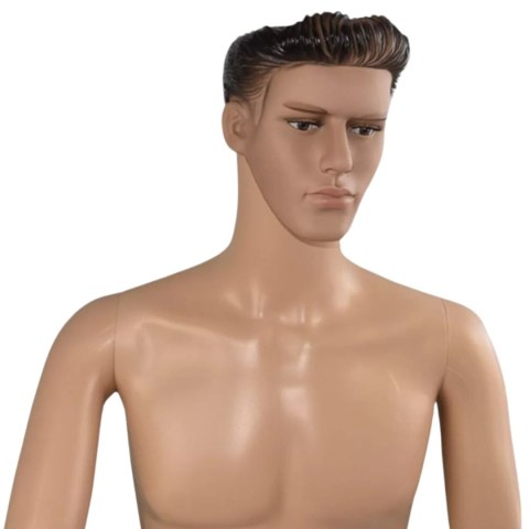 Manekin męski całopostaciowy wystawowy realistyczny cielisty 190 cm m/l
