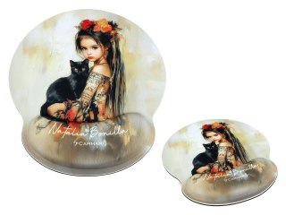 Podkładka pod mysz komputerową z poduszką na nadgarstek - N. Bonilla, Kocie opowieści Luny (CARMANI)