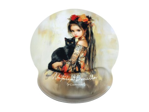 Podkładka pod mysz komputerową z poduszką na nadgarstek - N. Bonilla, Kocie opowieści Luny (CARMANI)