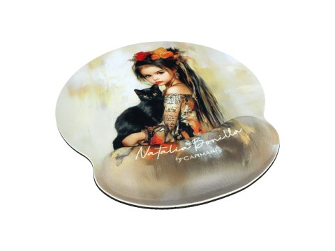 Podkładka pod mysz komputerową z poduszką na nadgarstek - N. Bonilla, Kocie opowieści Luny (CARMANI)