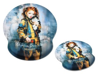 Podkładka pod mysz komputerową z poduszką na nadgarstek - N. Bonilla, Kocie opowieści Mii (CARMANI)