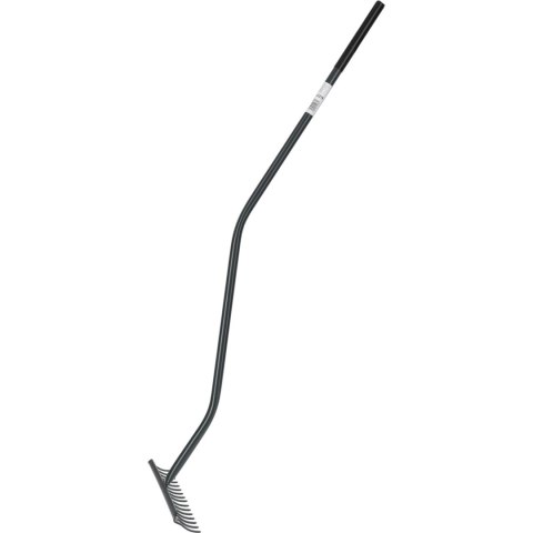 Grabie 16-zębne trzon gięty metal. grafitowe plast. rączka