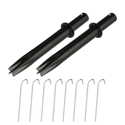 Duża metalowa bramka piłkarska z siatką treningową do gry w piłkę nożną 300x200x120 cm czarno-niebieska