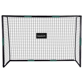 Duża metalowa bramka piłkarska z siatką treningowa do gry w piłkę nożną 300x200x120 cm czarno-zielona