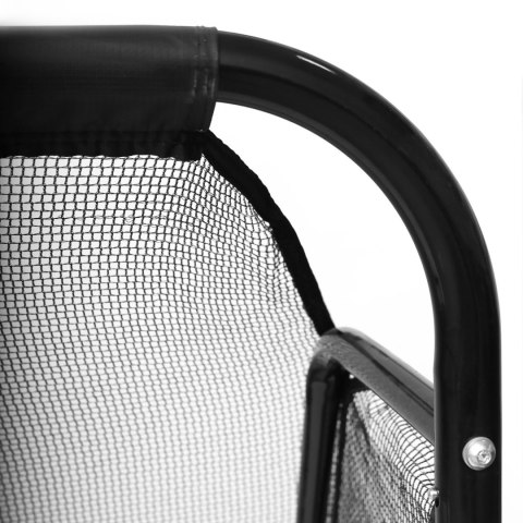 Duża metalowa bramka piłkarska z siatką treningową do gry w piłkę nożną 300x200x90 cm czarna