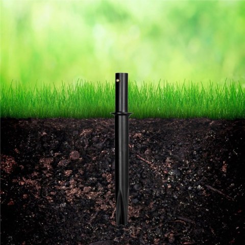 Duża metalowa bramka piłkarska z siatką treningową do gry w piłkę nożną 300x200x90 cm czarna