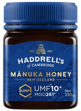 MIÓD MANUKA MGO 261+ UMF 10+ 250 g - HADDRELL'S OF CAMBRIDGE