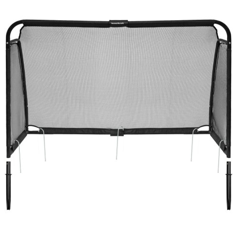 Metalowa bramka piłkarska z siatką treningową do gry w piłkę nożną 180x120x60 cm czarna