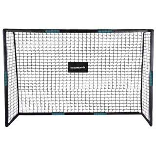 Metalowa bramka piłkarska z siatką treningowa do gry w piłkę nożną 180x120x60 cm czarno-niebieska