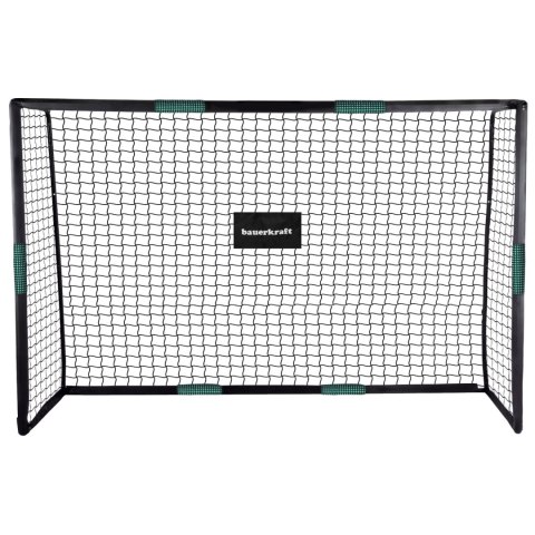 Metalowa bramka piłkarska z siatką treningowa do gry w piłkę nożną 180x120x60 cm czarno-zielona